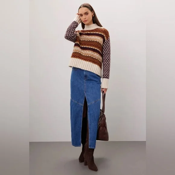 Veronica Beard Clary Sweater Alpaca Mock-neck Large - Picture 3 of 12